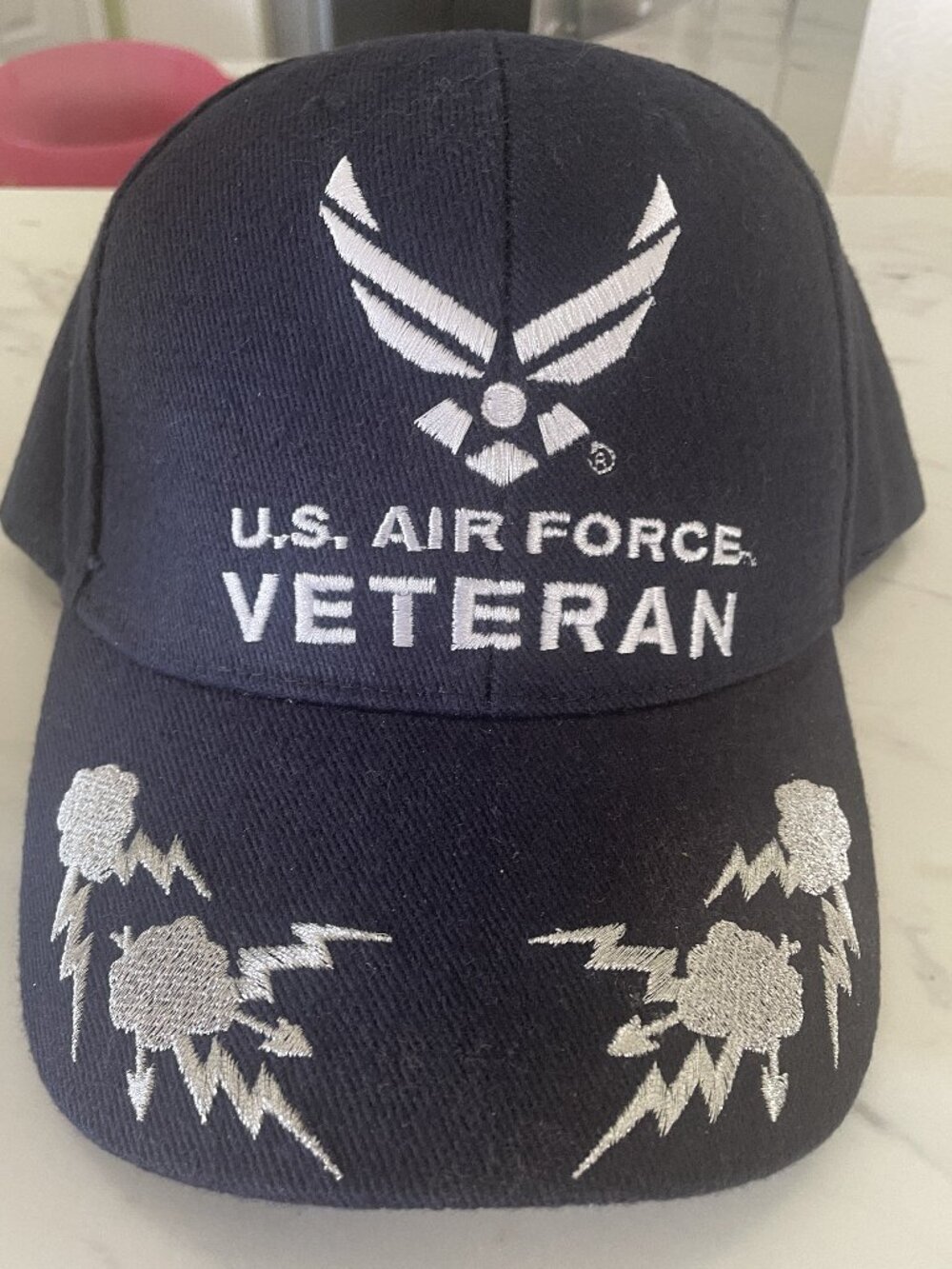 U.S. Air Force Vetern Lighting Bolts Arnold WIngs Cap NEW